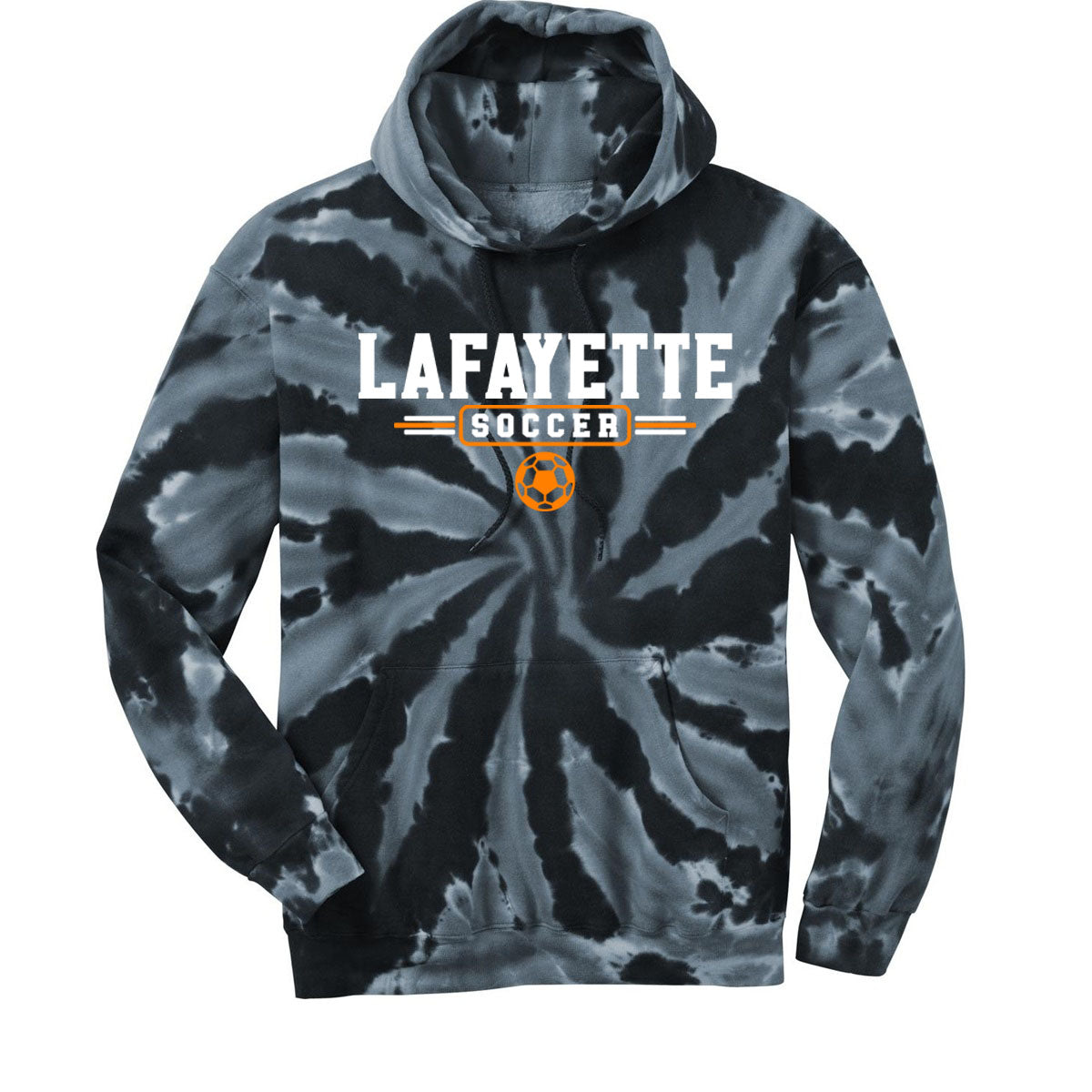 Lafayette Soccer Tie-Dye Hooded Sweatshirt Design 3