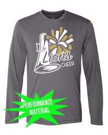 Lions Cheer Performance Material Design 2 Long Sleeve Shirt