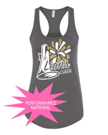 Lions Cheer Design 2 Performance Racerback Tank Top