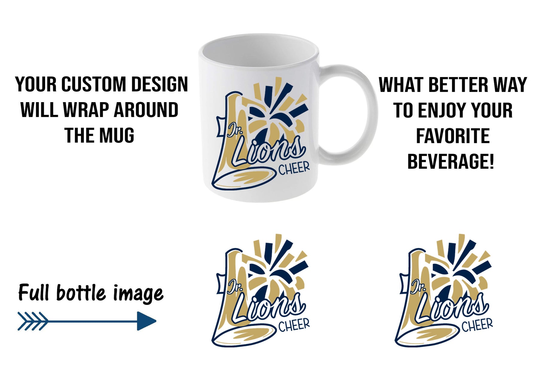 Lions Cheer Design 2 Mug