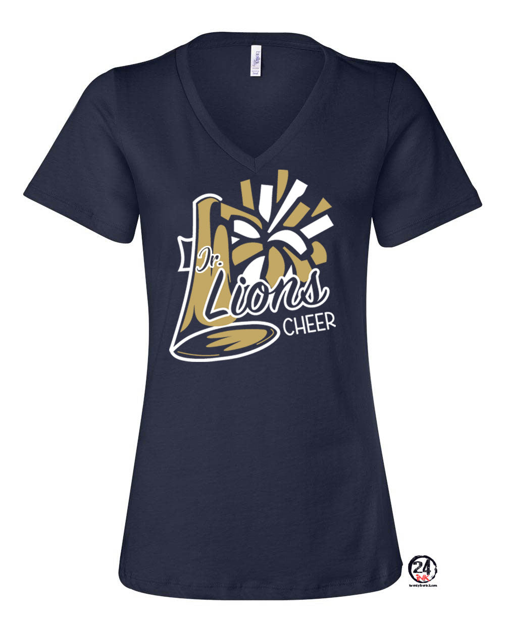 Lions Cheer Design 2 V-neck T-Shirt