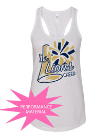 Lions Cheer Design 2 Performance Racerback Tank Top