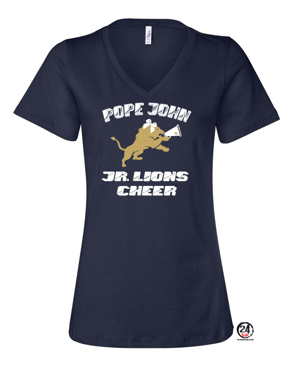 Lions Cheer Design 3 V-neck T-Shirt