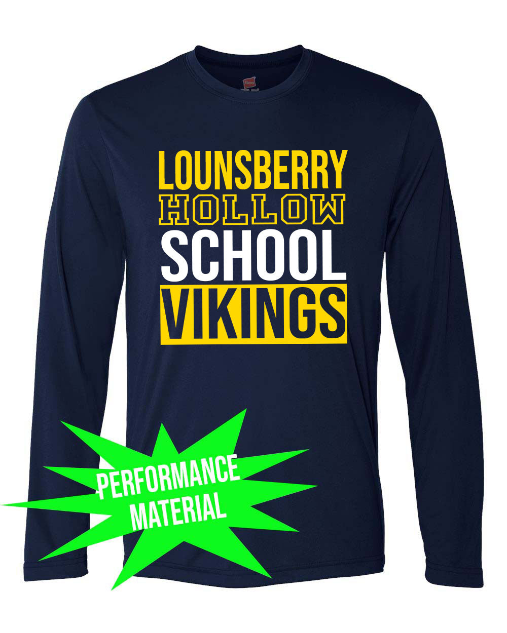 Lounsberry Hollow Performance Material Long Sleeve Shirt Design 1