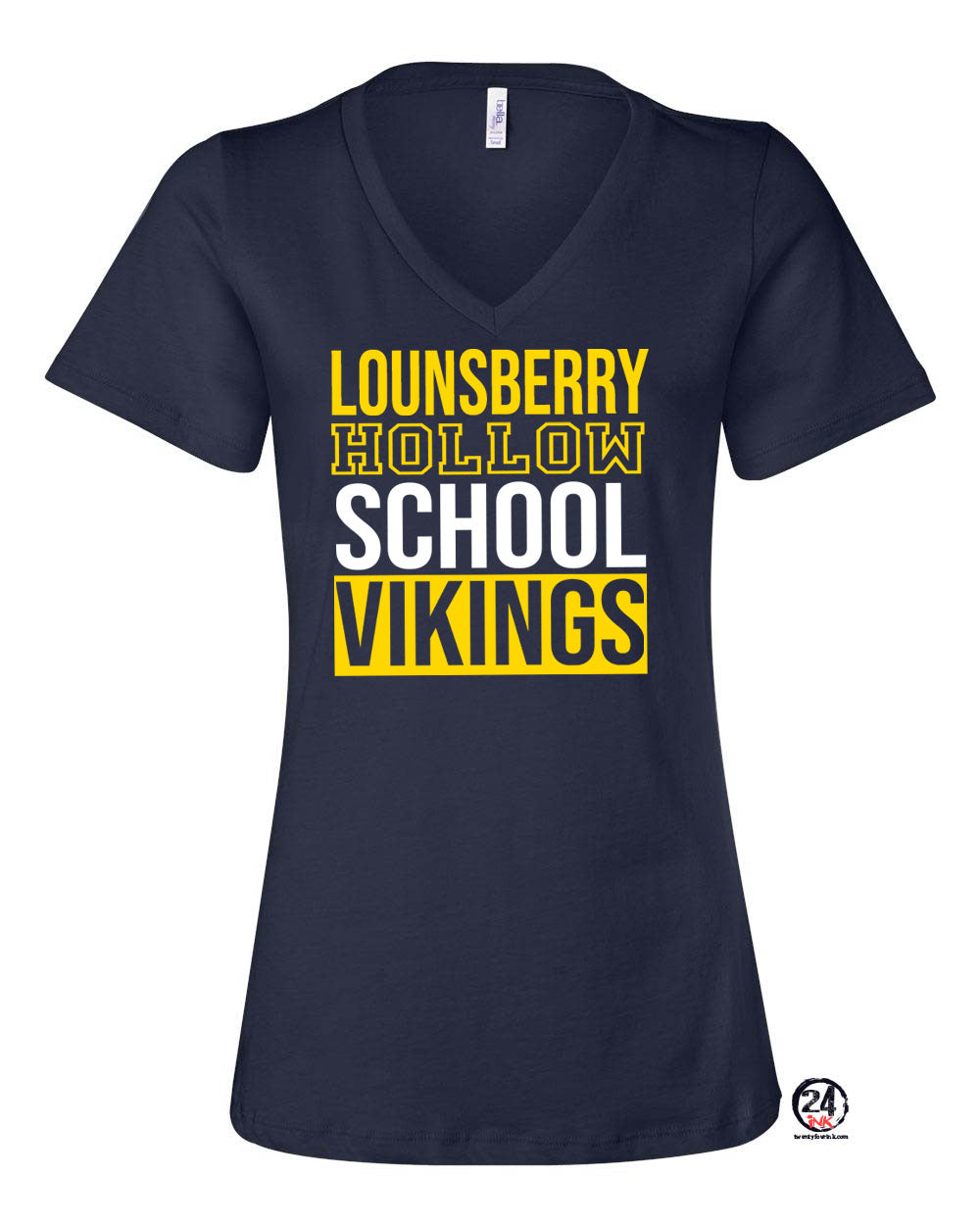 Lounsberry Hollow V-neck T-shirt Design 1