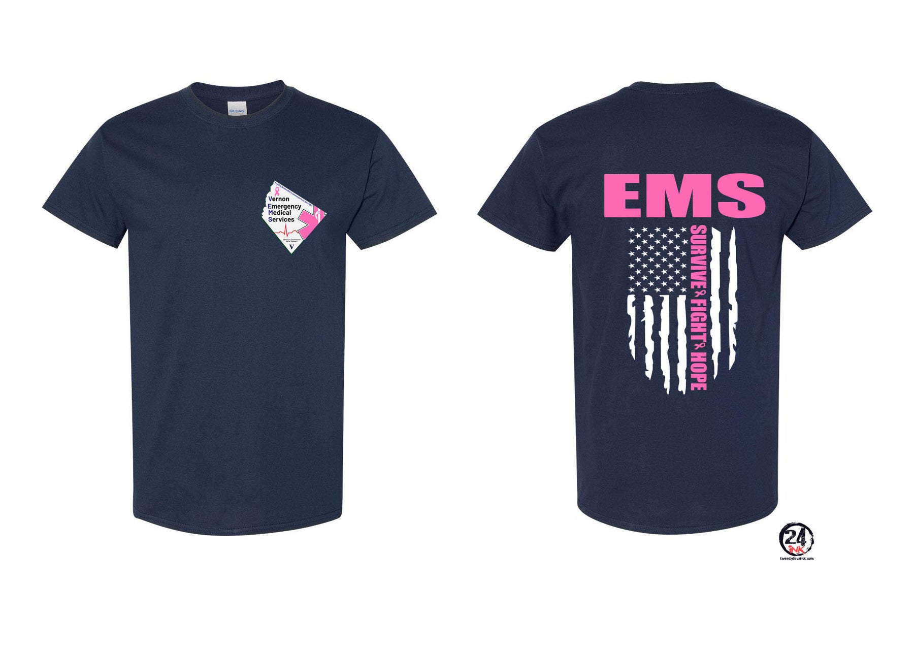 Vernon EMS Breast Cancer Awareness T-Shirt