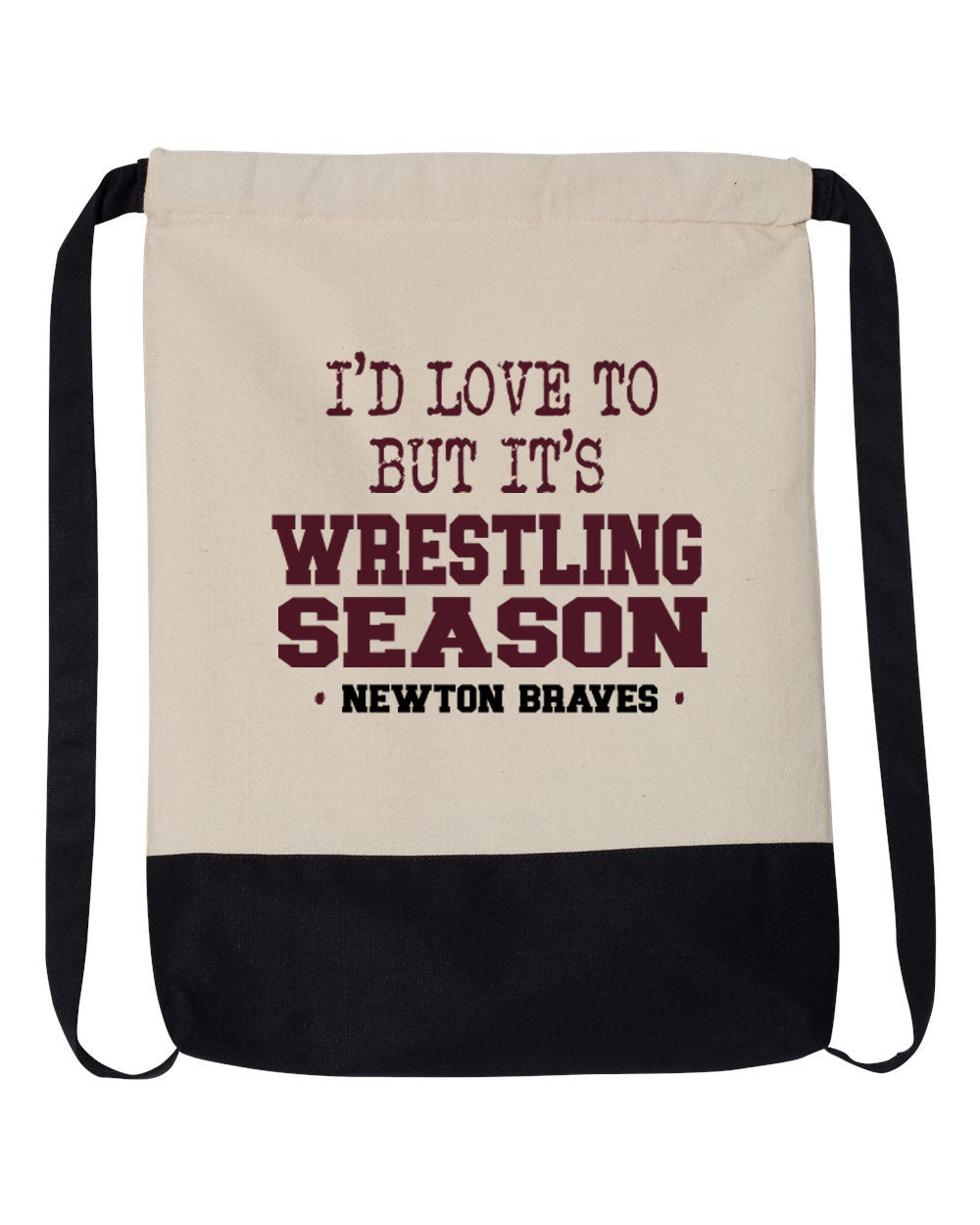 Newton Wrestling Drawstring Bag Design 10