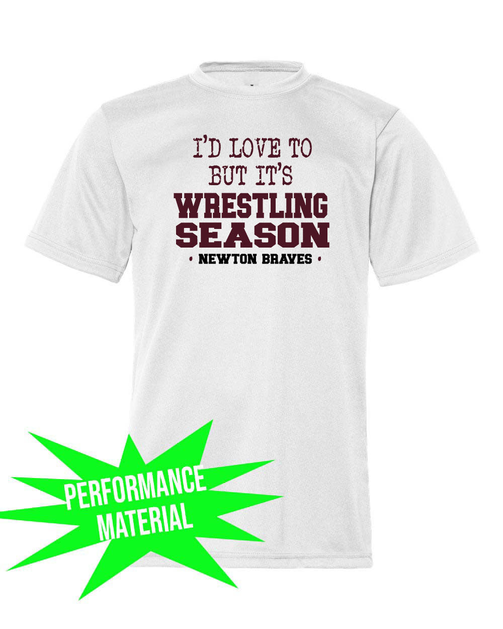 Newton Wrestling Performance Material T-Shirt Design 10