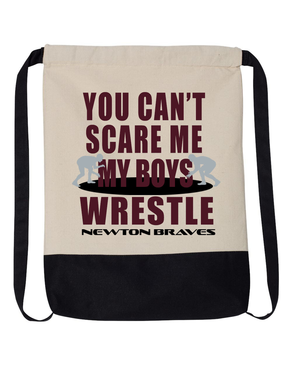 Newton Wrestling Drawstring Bag Design 11