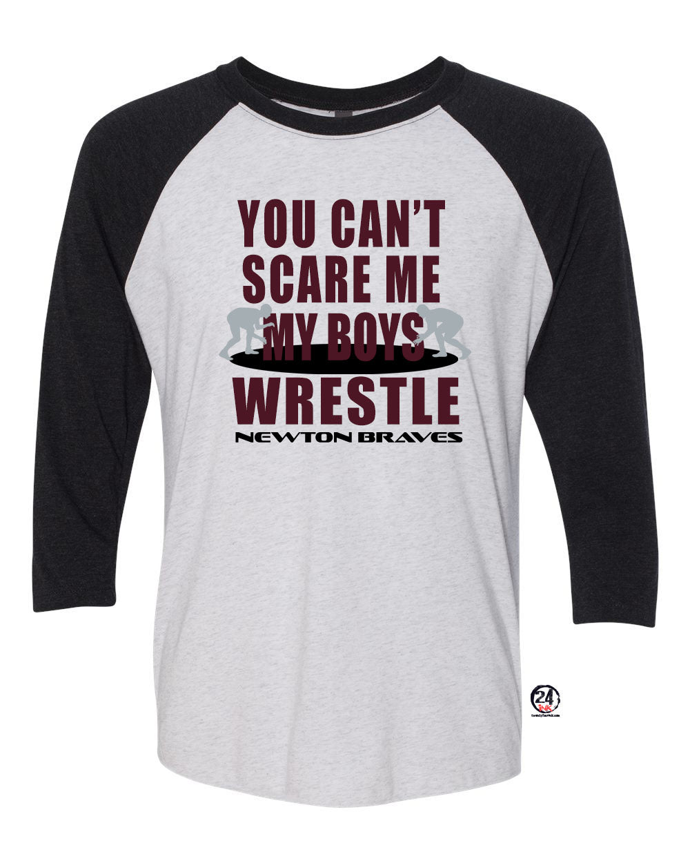 Newton Wrestling Design 11 raglan shirt