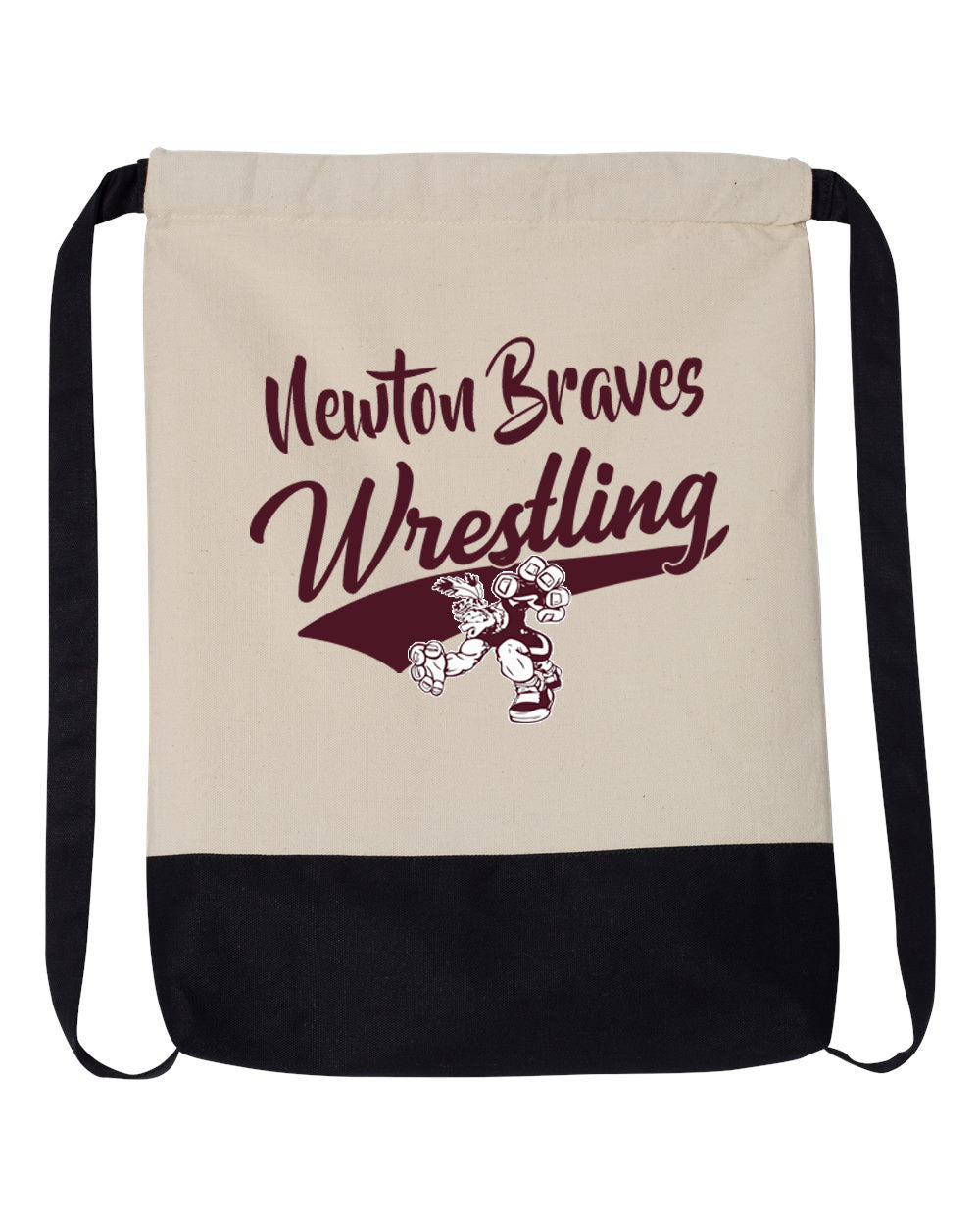 Newton Wrestling Drawstring Bag Design 7