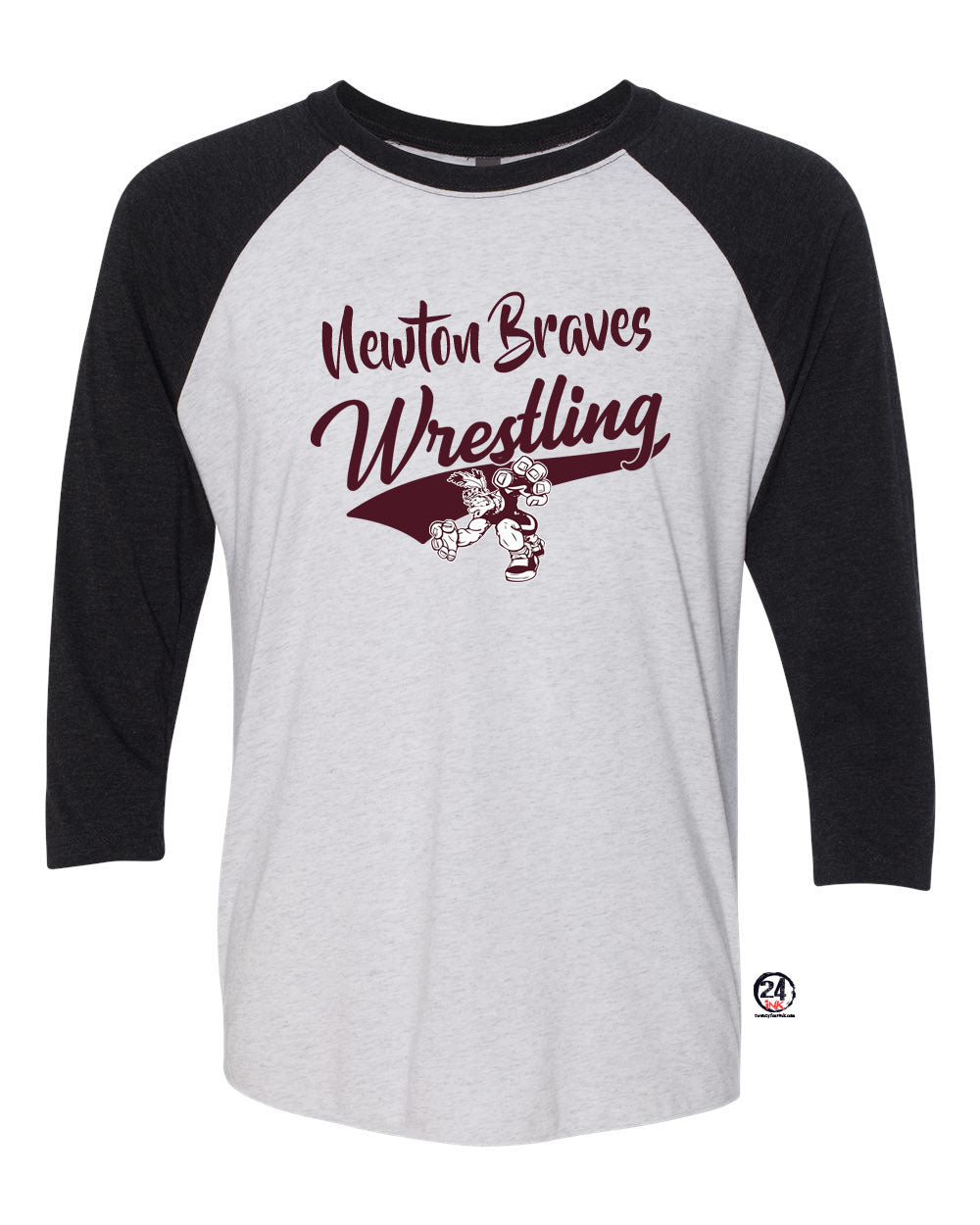 Newton Wrestling Design 7 raglan shirt