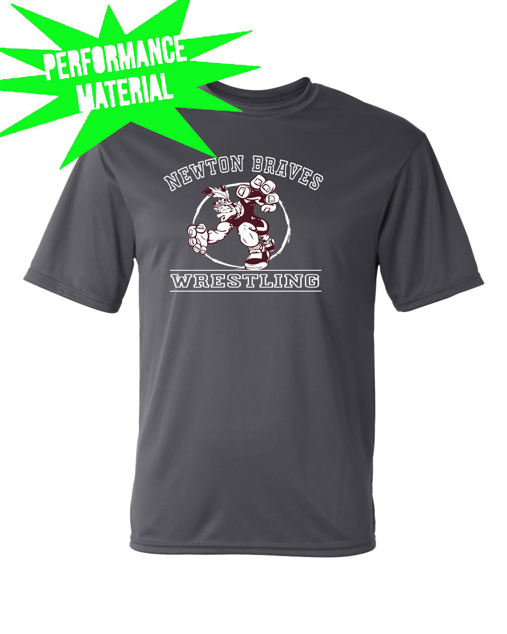 Newton Wrestling Performance Material T-Shirt Design 8