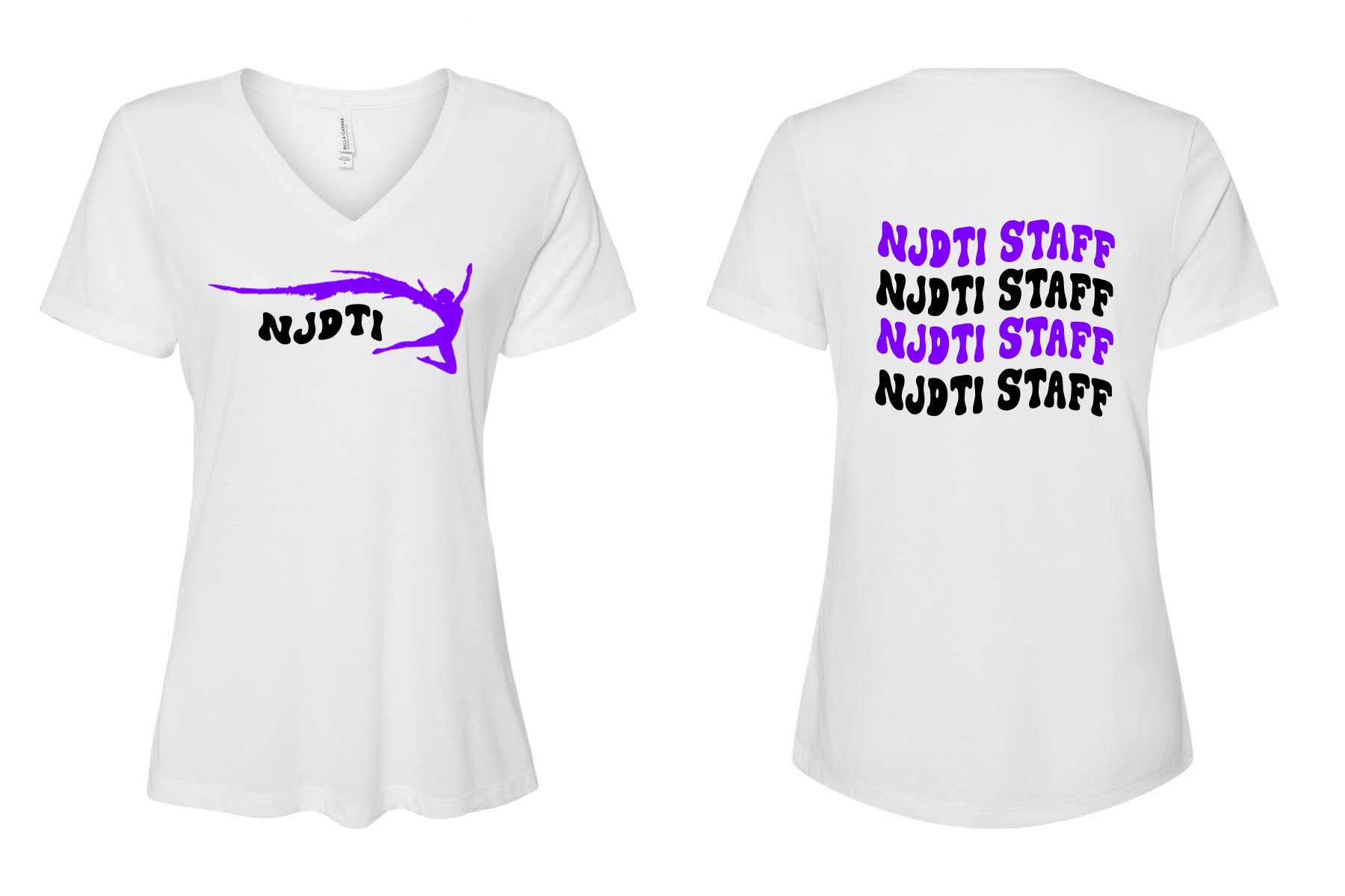NJ Dance V-neck T-Shirt Design 15