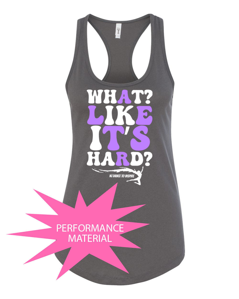 NJ Dance Performance Racerback Tank Top Design 23