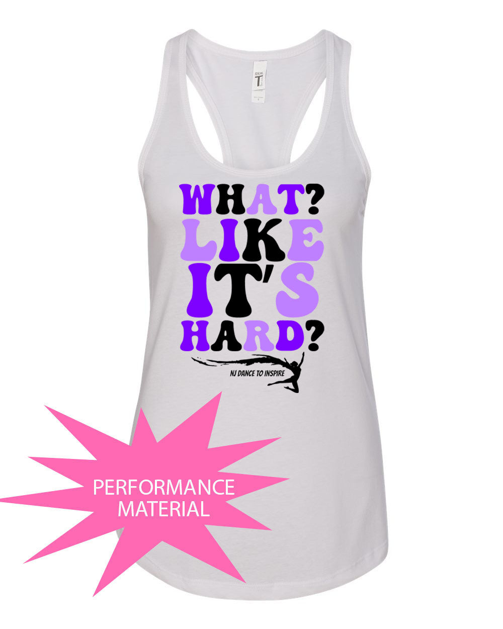 NJ Dance Performance Racerback Tank Top Design 23