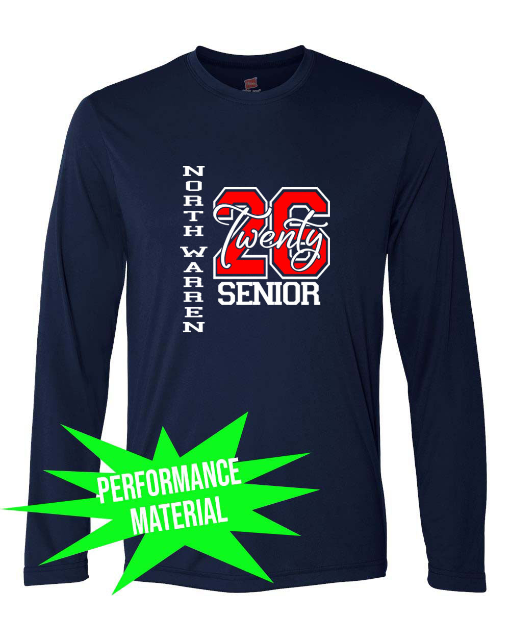 North Warren Performance Material Long Sleeve Shirt Design 16