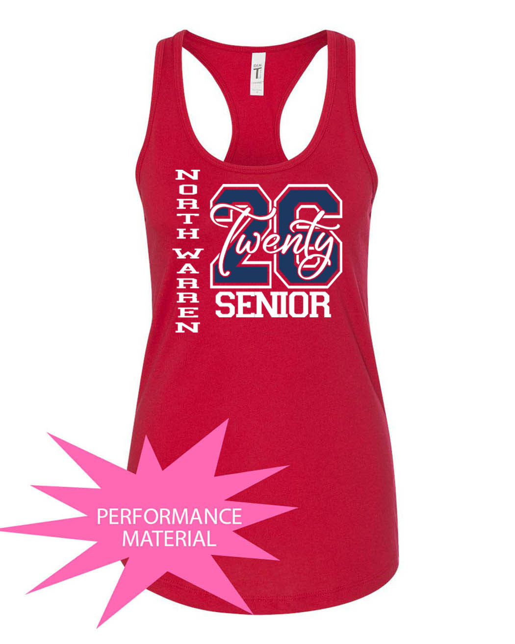 North Warren Performance Racerback Tank Top Design 16