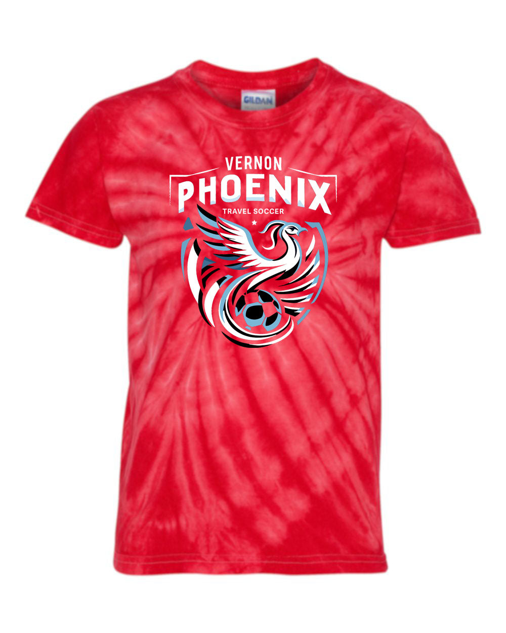 Phoenix Soccer Tie Dye t-shirt Design 1