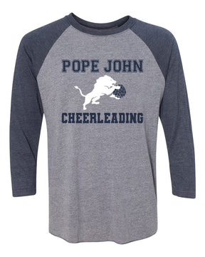 Pope John Cheer Design 1 raglan shirt