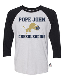 Pope John Cheer Design 1 raglan shirt