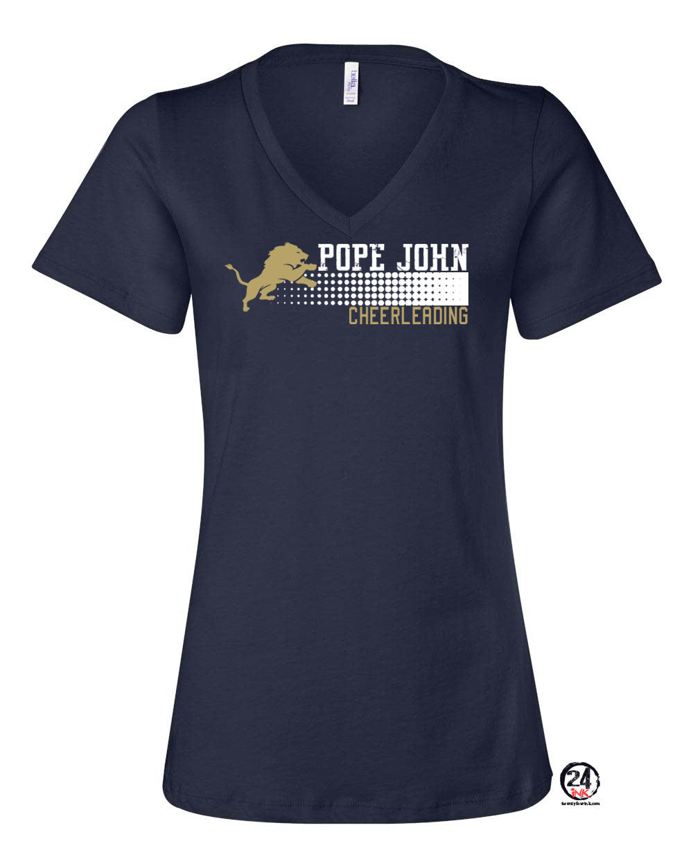 Pope John Cheer Design 4 V-neck T-Shirt