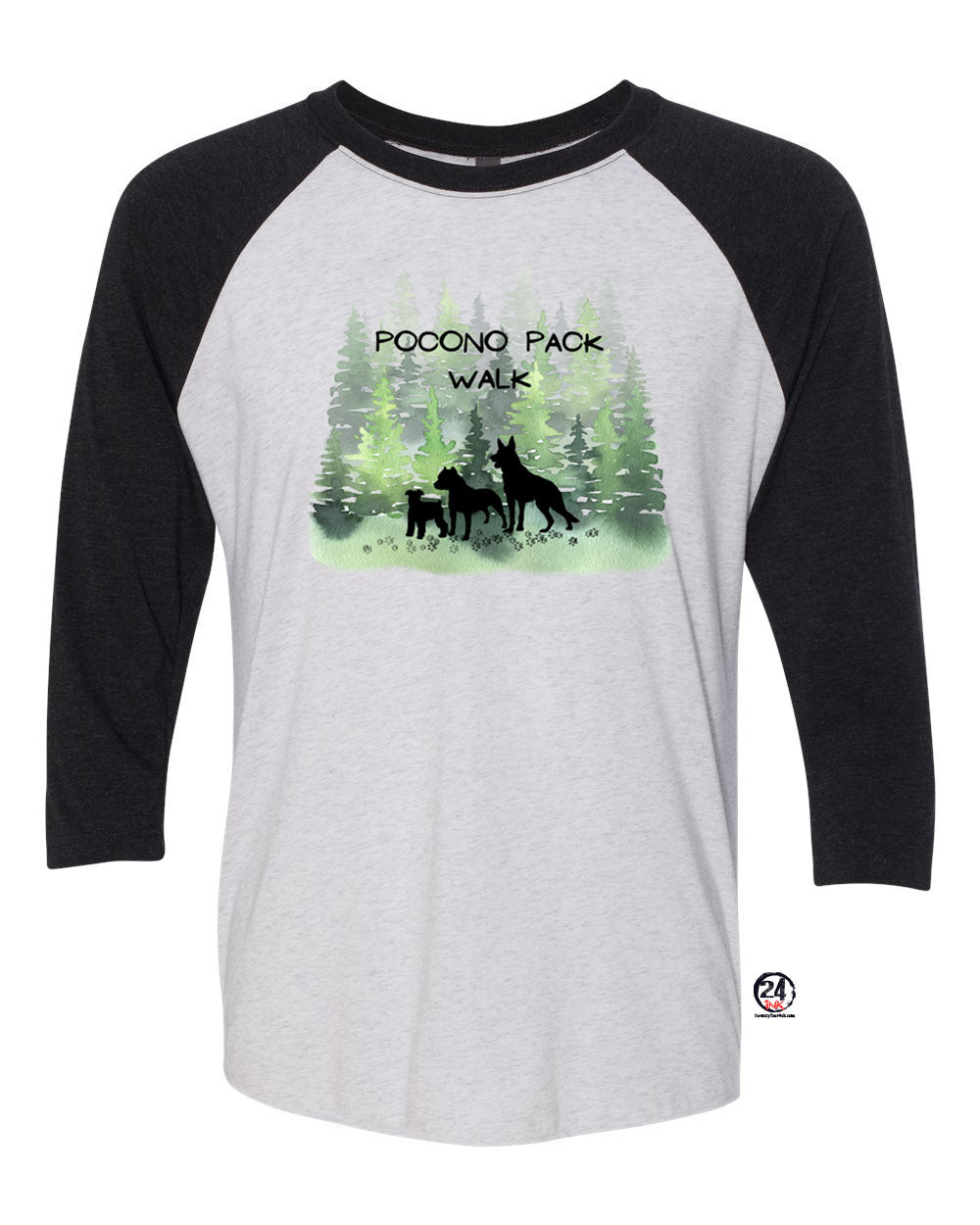 Pocono Pack design 1 raglan shirt