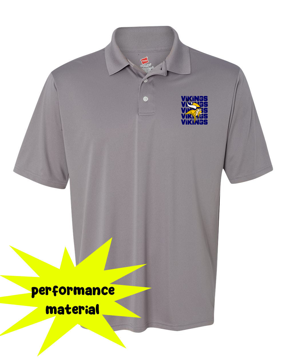 Rolling Hills Performance Material Polo T-Shirt Design 8