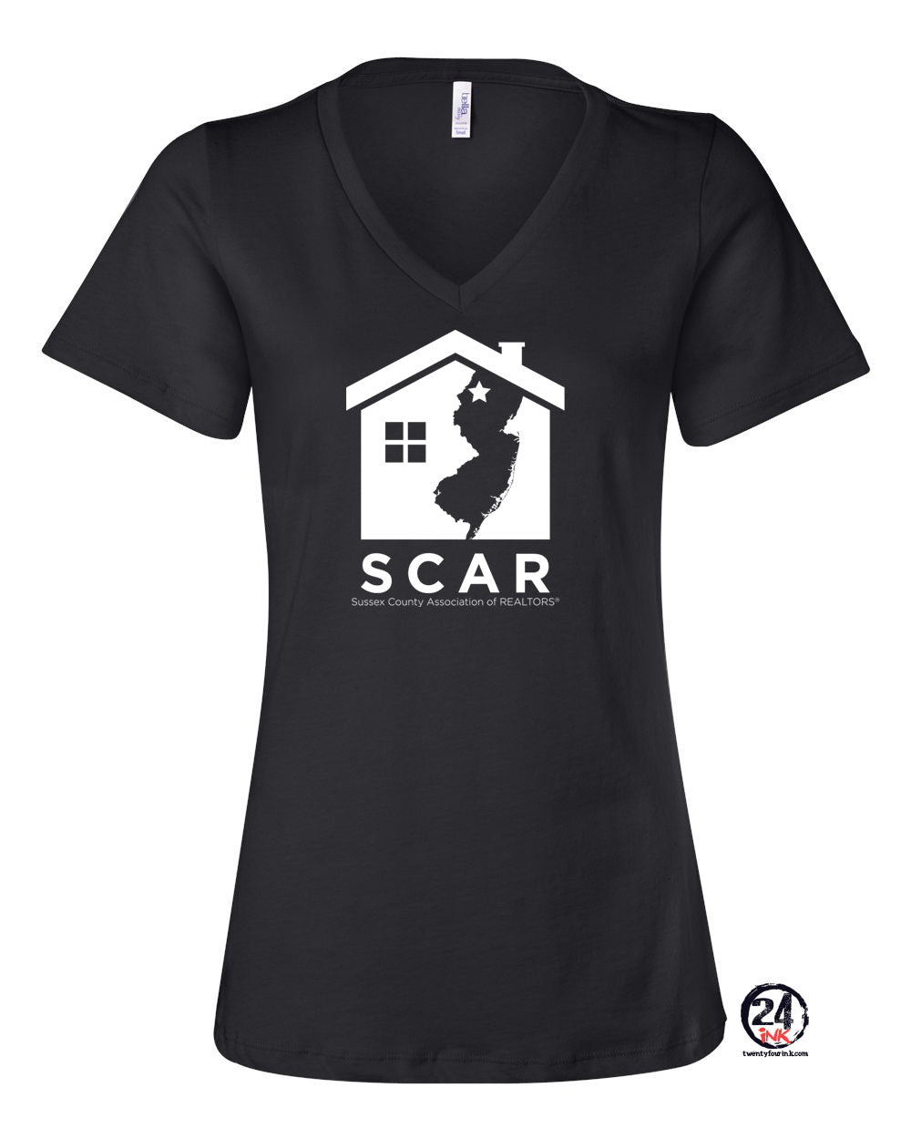 SCAR V-neck T-Shirt Design 1