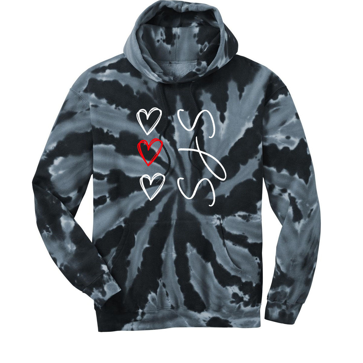 St. John's Tie-Dye Hooded Sweatshirt Design 1