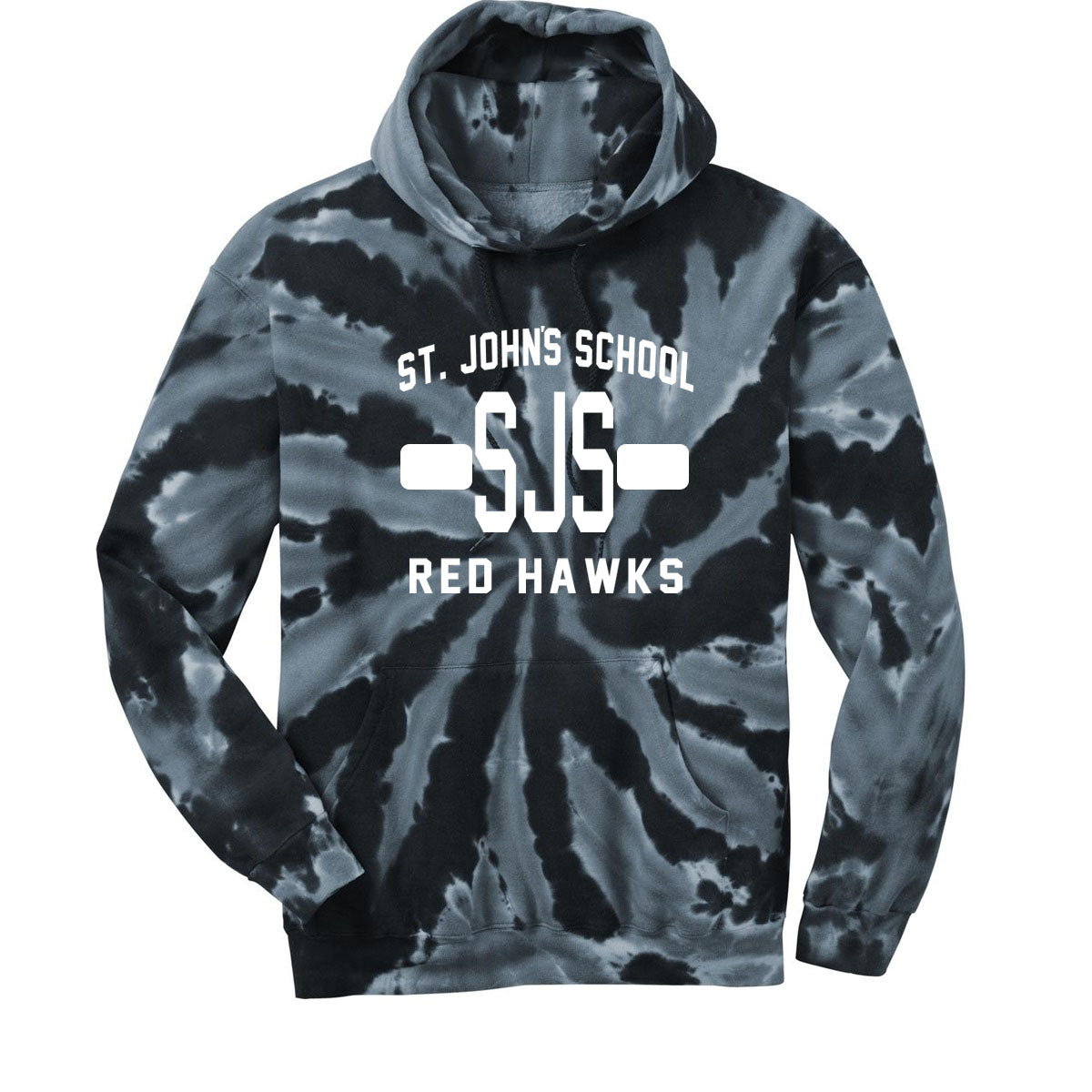 St. John's Tie-Dye Hooded Sweatshirt Design 2