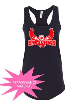 St. John's Design 3 Performance Racerback Tank Top