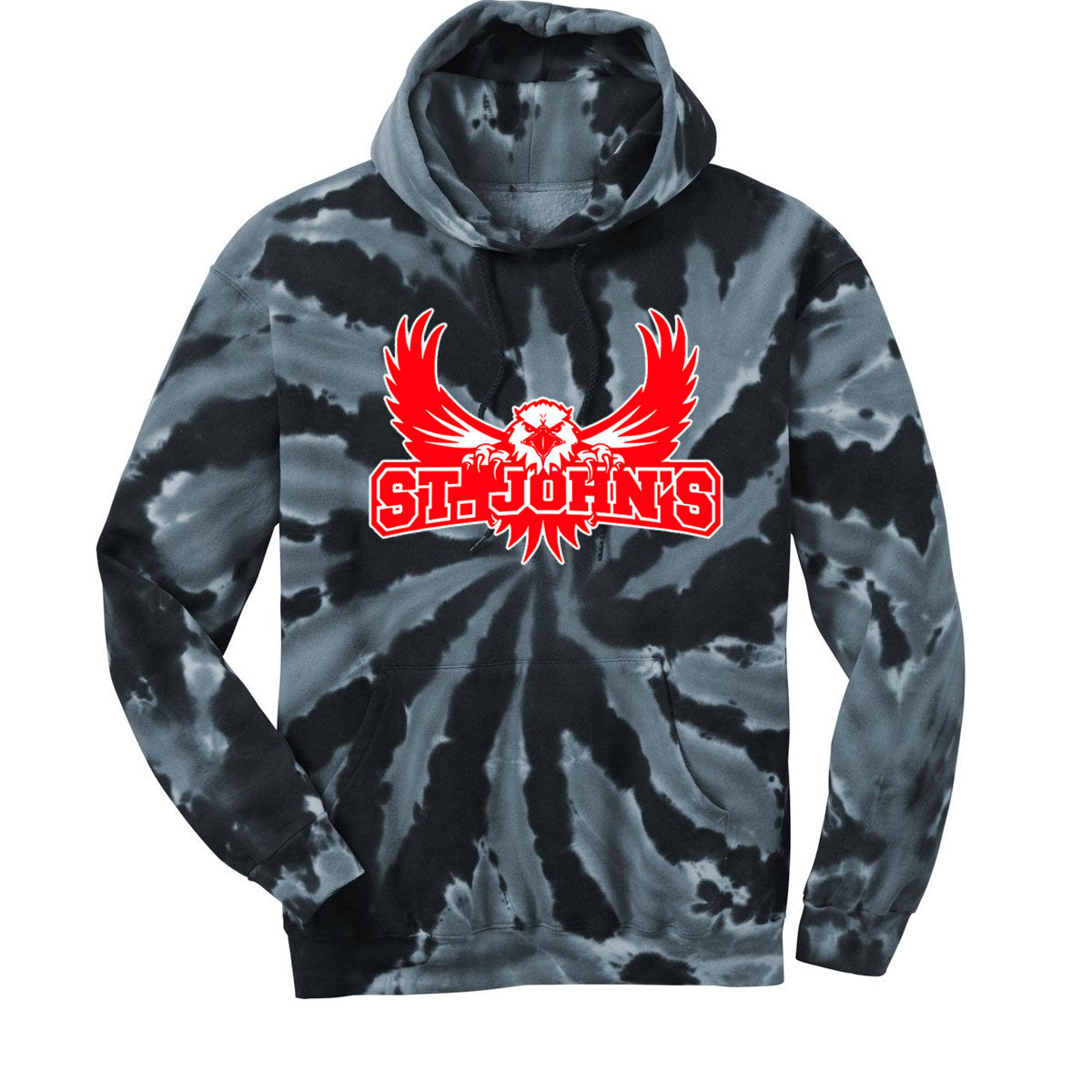 St. John's Tie-Dye Hooded Sweatshirt Design 3