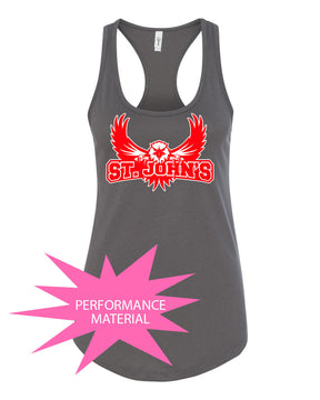 St. John's Design 3 Performance Racerback Tank Top