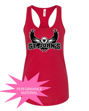 St. John's Design 3 Performance Racerback Tank Top