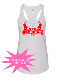 St. John's Design 3 Performance Racerback Tank Top