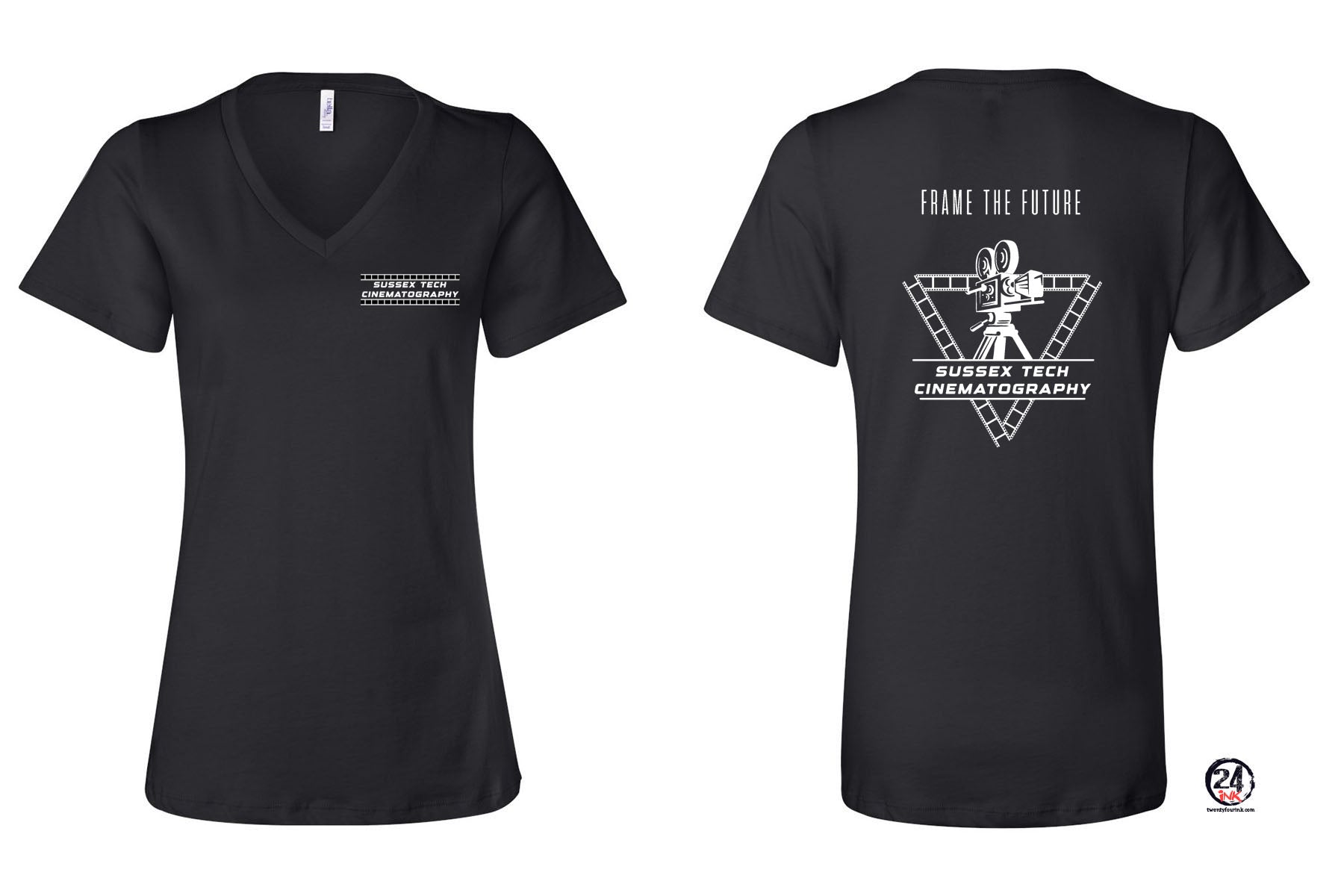 Sussex film V-neck T-shirt Design 1