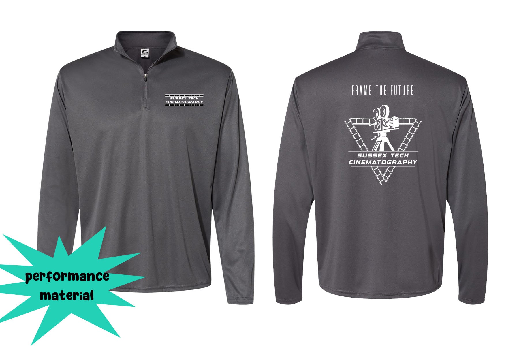 Sussex film Quarter Zip Long Sleeve Design 1