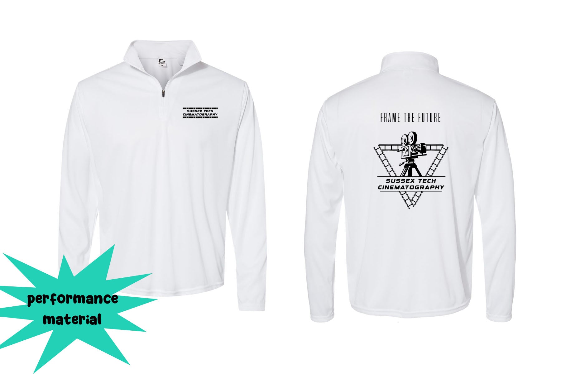 Sussex film Quarter Zip Long Sleeve Design 1