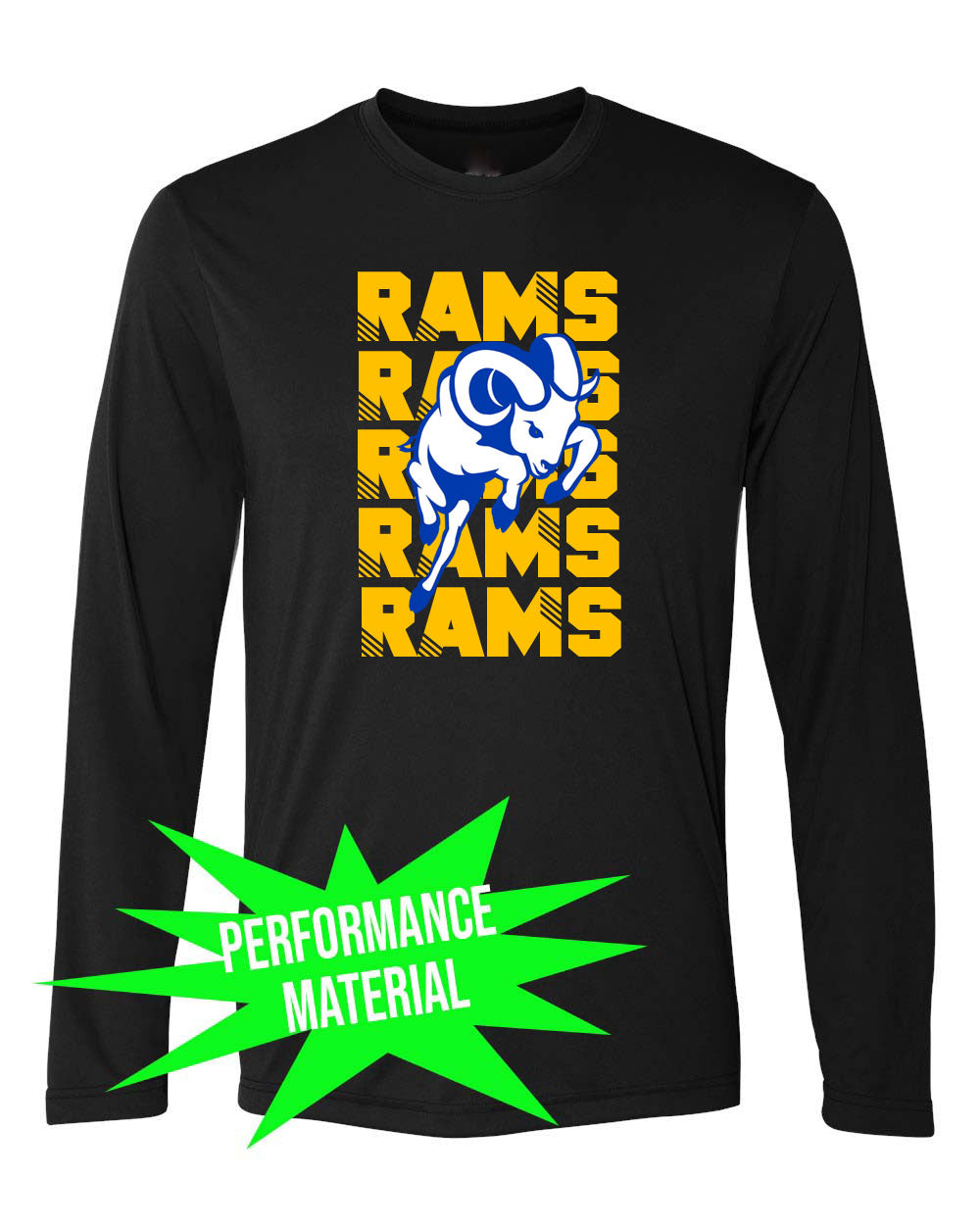 Sussex Middle Performance Material Design 6 Long Sleeve Shirt