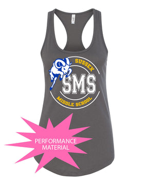 Sussex Middle School Design 5 Performance Racerback Tank Top