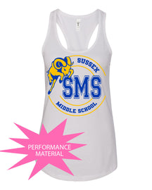 Sussex Middle School Design 5 Performance Racerback Tank Top