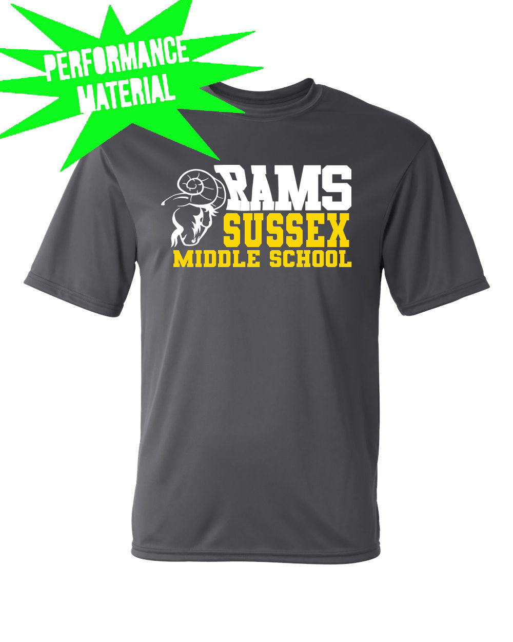 Sussex Middle Performance Material design 2 T-Shirt
