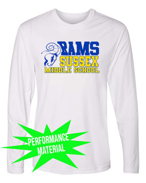 Sussex Middle Performance Material Design 2 Long Sleeve Shirt