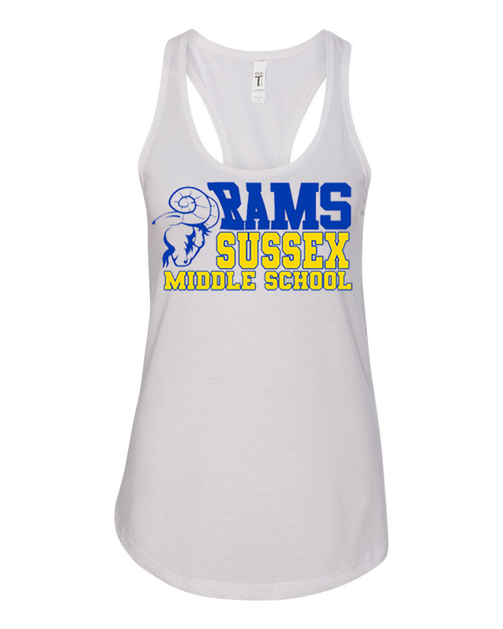 Sussex Middle Design 2 Racerback Tank Top