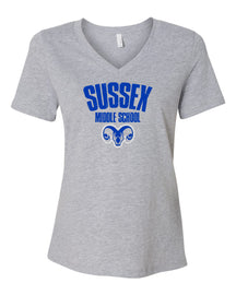 Sussex Middle Design 4 V-neck T-Shirt