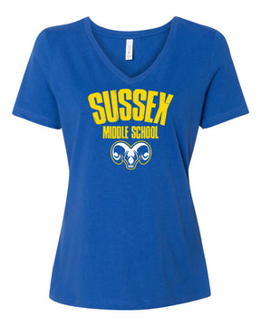 Sussex Middle Design 4 V-neck T-Shirt