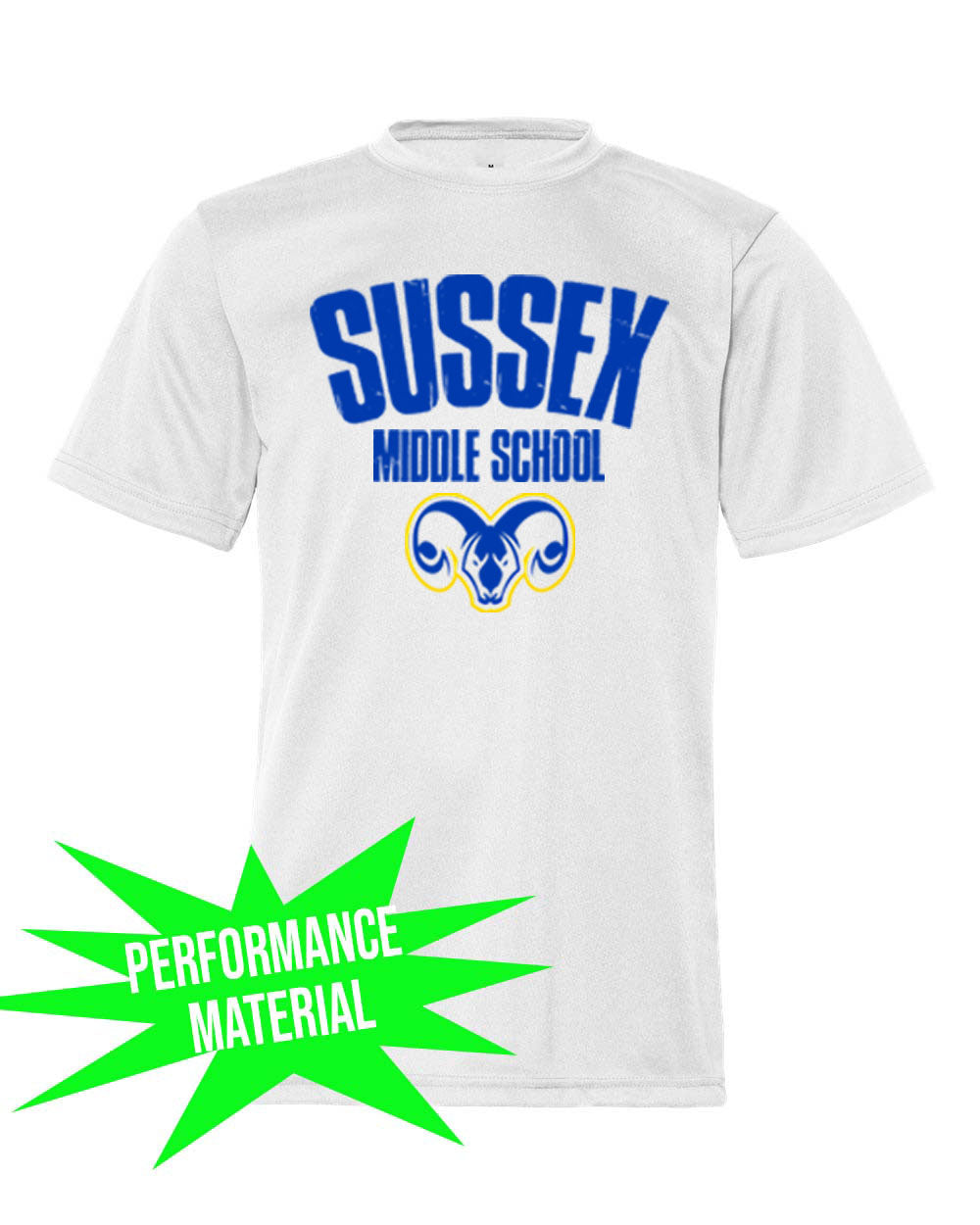 Sussex Middle Performance Material design 4 T-Shirt