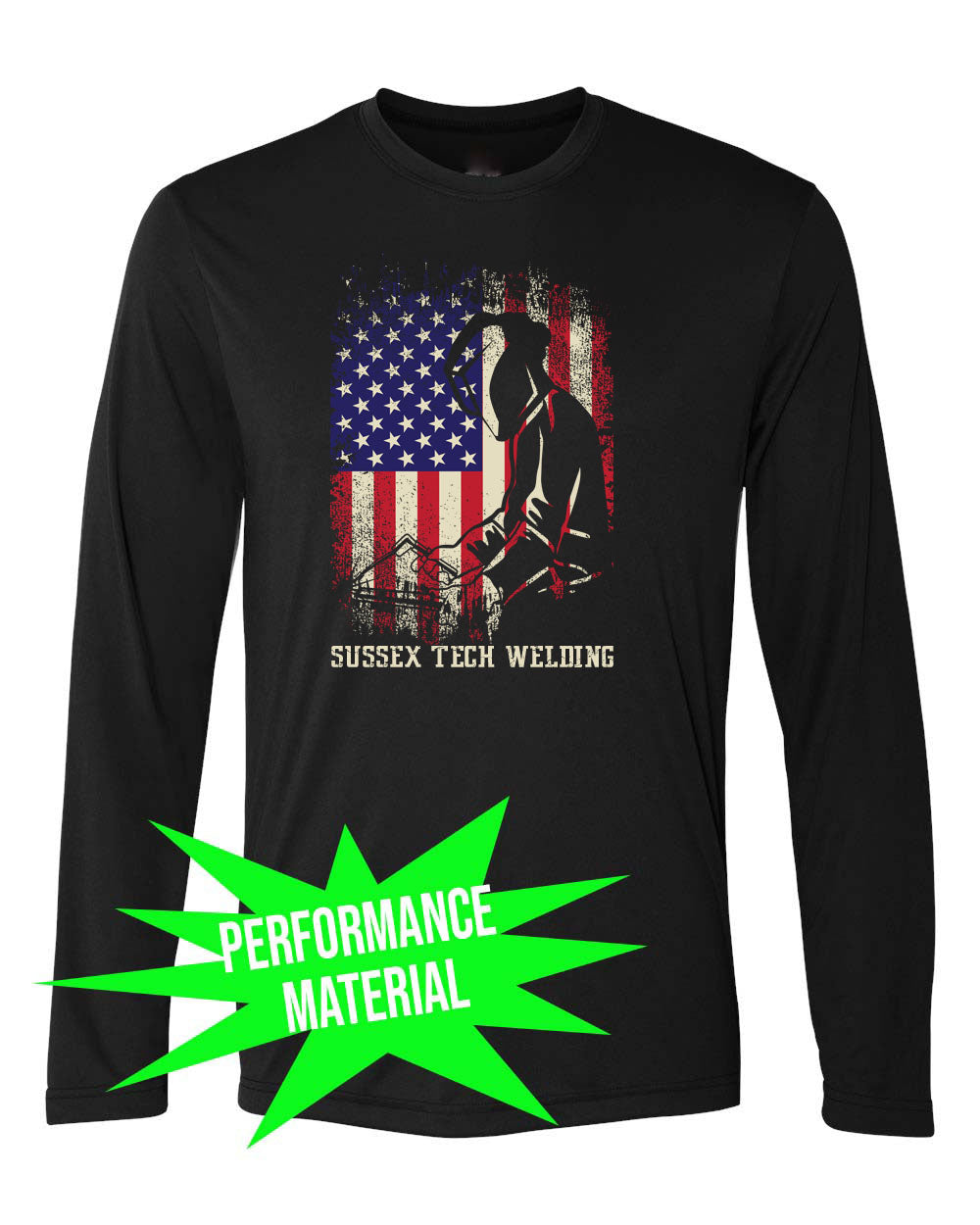 Sussex Tech Welding Performance Material Design 5 Long Sleeve Shirt