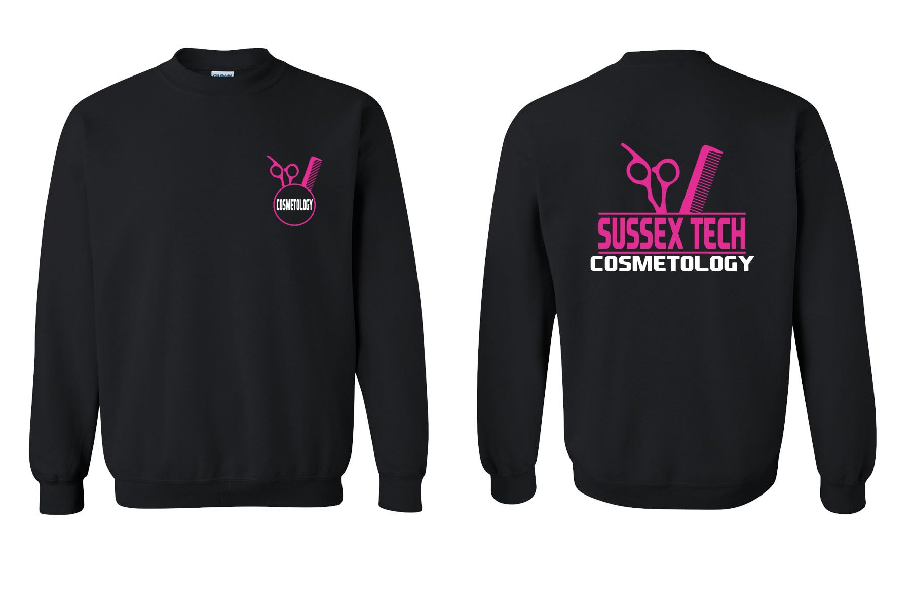 Senior Cosmetology Design 1 Non Hooded Sweatshirt